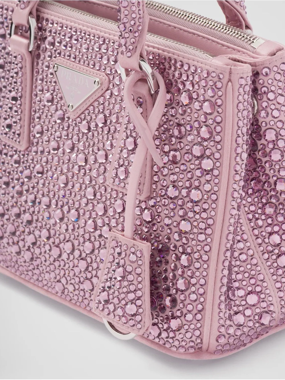 Prada Pink Crystal-Studded Satchel
